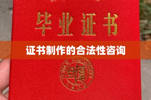 汉阴证书制作的合法性咨询