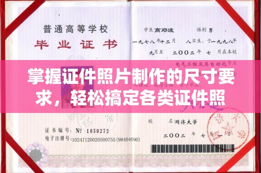 汉阴掌握证件照片制作的尺寸要求，轻松搞定各类证件照