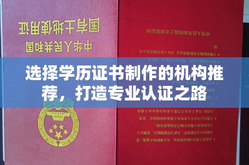汉阴选择学历证书制作的机构推荐，打造专业认证之路