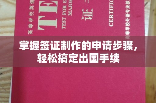汉阴掌握签证制作的申请步骤，轻松搞定出国手续